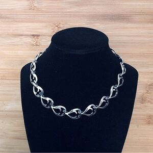 $248  Designer Sterling Estate Necklace  42 Grams Marked EAC 925 STERLING TAXCO